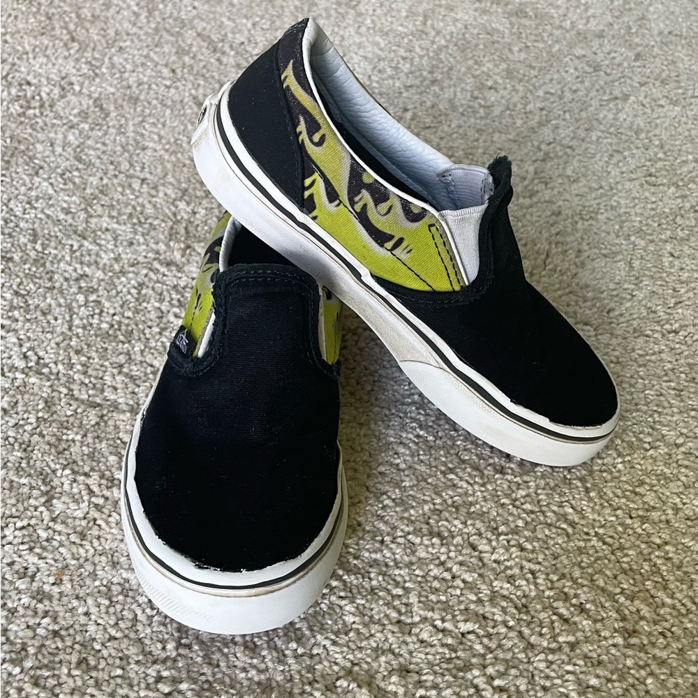 Vans little kids slip-on sneakers runners rubber soles canvas uppers